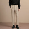 Trendy Wool Casual Gurkha High-rise Straight-leg Pants