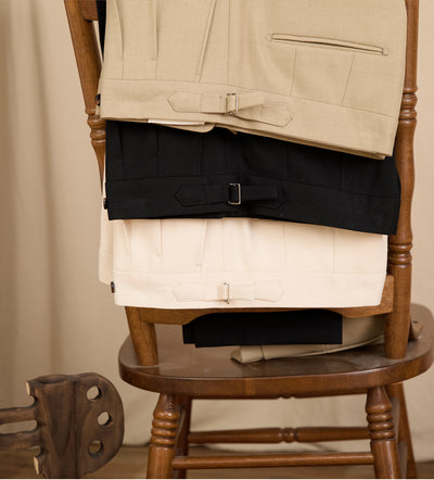 High-waisted Wool-blend Naples Straight-leg Suit Pants