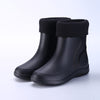 Cotton-padded Warm-keeping Fixed Velvet Rain Boots For Men And Women