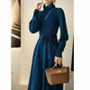 Turtleneck Knitwear Dress Loose Big Hem Mid-length Sweater Skirt