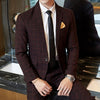Abito da uomo in stile coreano, vestibilità slim, a quadri, casual