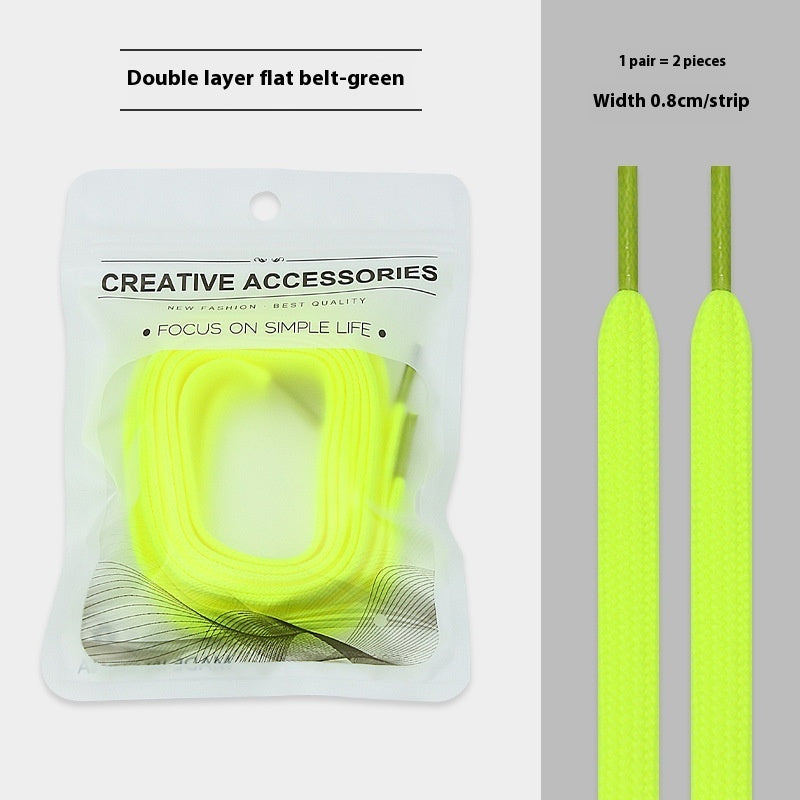 White Shoes Colorful Bandlet Shoelaces