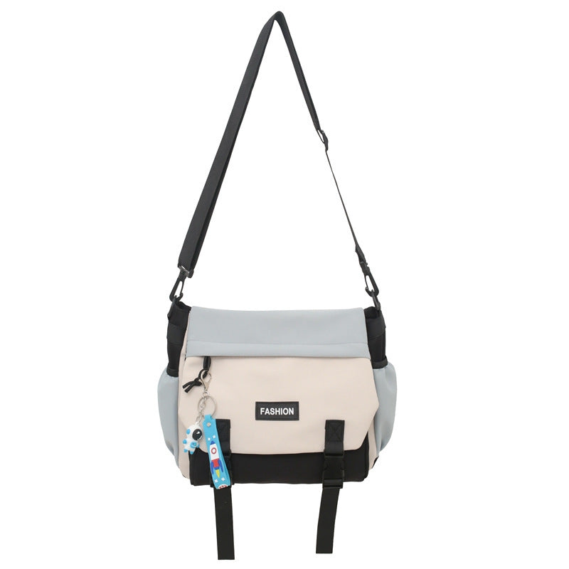 Borsa a tracolla giapponese casual da donna, neutra e di grande capacità