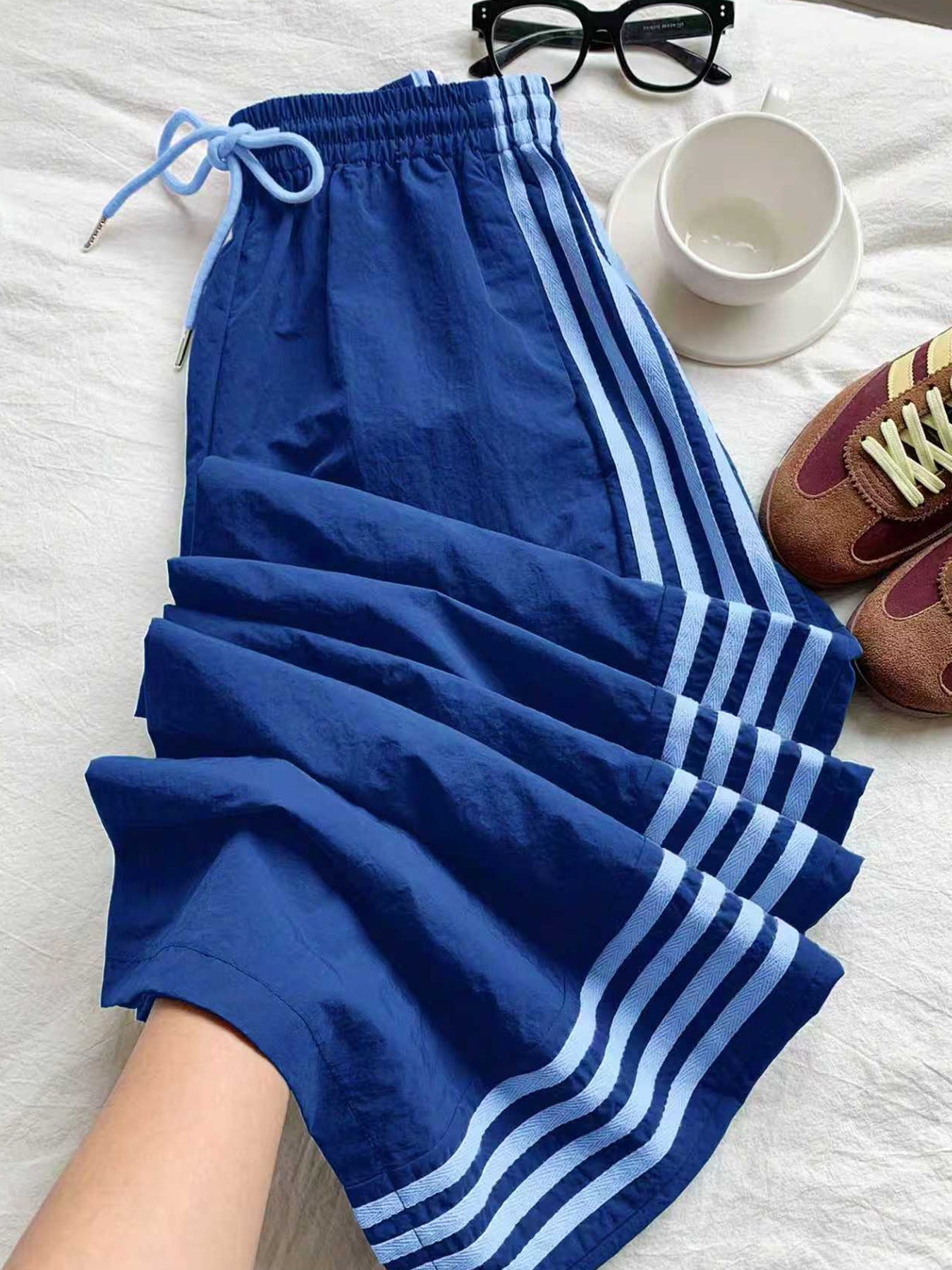 Side Pattern Elastic Waist Cross-border Casual Trousers