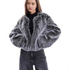 Coat Women's Faux Fur Long Sleeve Front Cardigan Short With Pockets