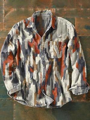 New Retro Men's Long Sleeve Top Shirt