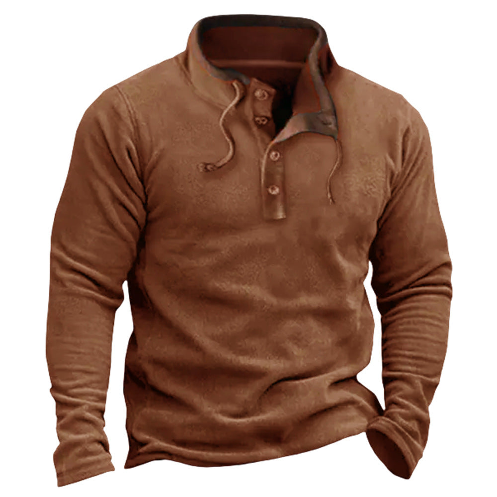 Men's Casual Coat Zipper Fleece Sweater