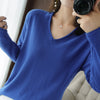 V-neck Long Sleeve Women's Knitwear Top