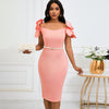 Abito elegante tridimensionale floreale da donna