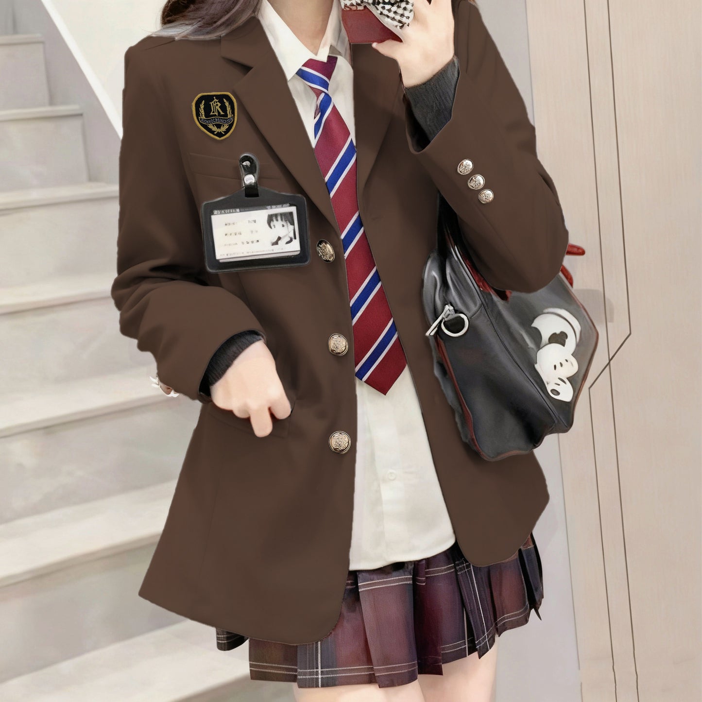 Preppy-style Tailored Blazer For Women