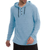Long-sleeve Casual Pullover Hoodie With Drawstring And Buttons