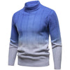 Gradient Color Half Turtleneck Handsome Men's Sweater