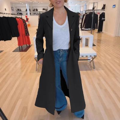 Cappotto da donna con revers e stampa leopardata, trench casual, abbigliamento da donna