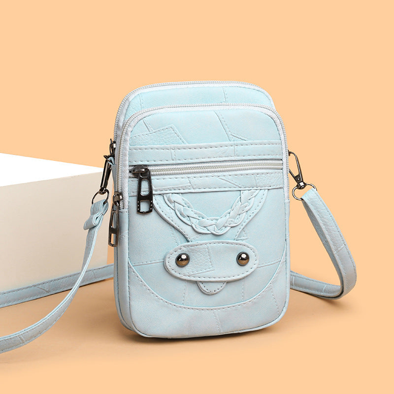 Mobile Phone Bag Soft Leather Fashionable Retro