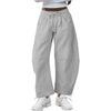 Fashion Loose Sports Drawstring Pocket Cropped Sweatpants