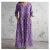 Womens Loose Stylish High-End V-Neck Printed Dress