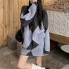 Fashionable Knitted A- Line Short Skirt Two-piece Set For Women