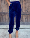 Women's Solid Color Straight Pants With Elastic Waist And Casual Cuffs