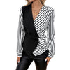 Leisure Commute Style Top Long Sleeve Cinched Style Women