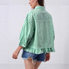 Maglia casual dal taglio morbido con abbottonatura frontale e maniche a tre quarti