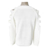 Women's Solid Color Round Neck Hollow-out Long-sleeved Knitted Bottoming Shirt