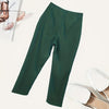 Women's Solid Color Button Casual And Versatile Fashionable Pants
