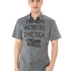 "COSTUME NATIONAL CAMICIA MANICHE CORTE UOMO GRIGIO"