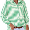 V-neck, Extra-stretch Long-sleeve Shirt