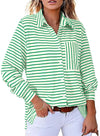 Maglia scollo a V, elasticizzata a maniche lunghe
