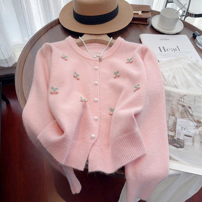 Sweet Gentle Soft Glutinous Round Neck All-matching Anti-aging Sweater Coat