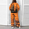 Halloween Christmas Eve Printed Two-piece Suit Pack
