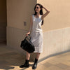Canotta Semplice con Scollo a U Basic Senza Maniche