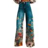 American And European-style Womens Flared Denim Jeans Made From Pure Cotton