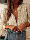 Camicia stampata elegante ma casual con inserti in pizzo