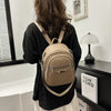 All-matching Solid Color Casual Trend Travel Bag School Bag