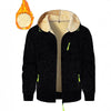 Thickened Men's Sports Fitness Casual Jacquard Hooded Jacket