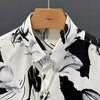 Men's Floral Pattern Slim Fit Print Long Sleeve Shirt