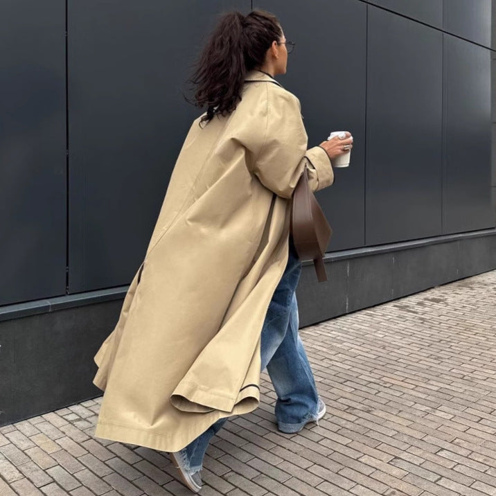 Women's Mid-length Over-the-knee Single-breasted