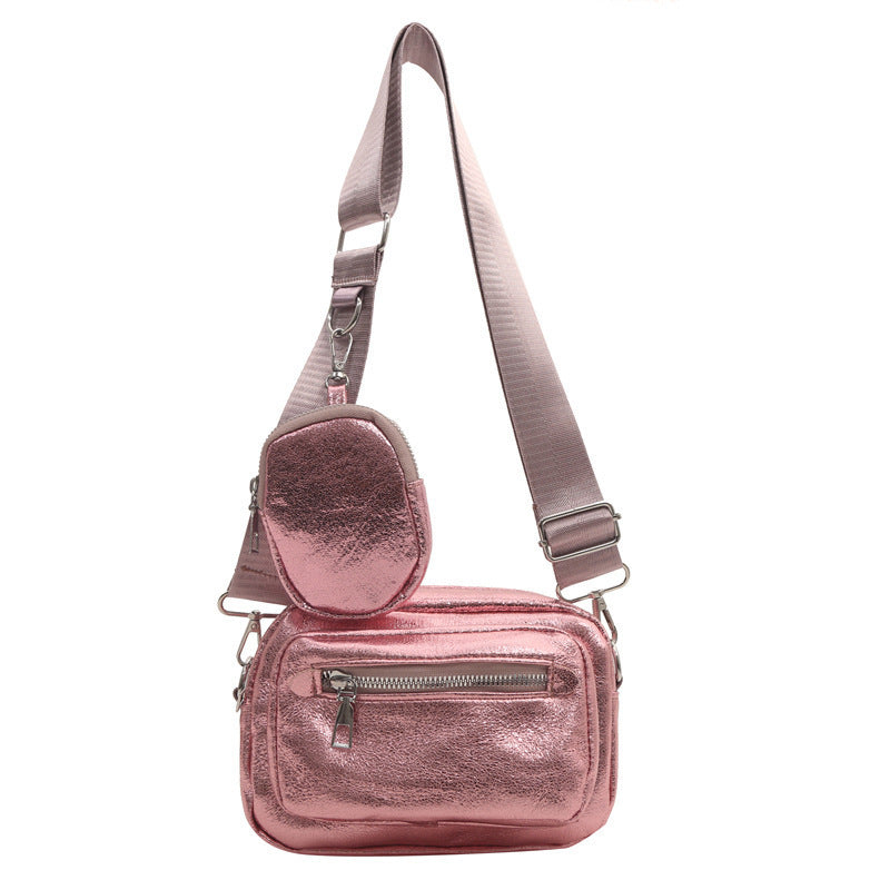 Borsa a tracolla piccola quadrata, stile western, casual e semplice, con tracolla larga