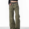 Ripped Cargo Jeans Straight Logging Casual Trousers