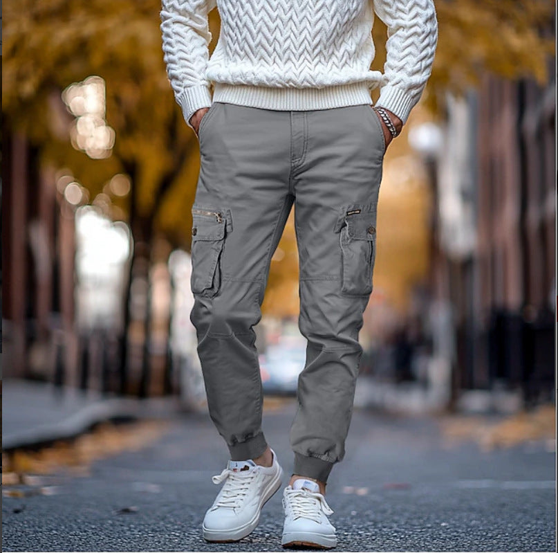 Pantaloni oversize alla moda da uomo europei e americani, tute affusolate multicolori per il tempo libero