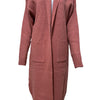 Solid Color Mid-length Sweater Coat For Women