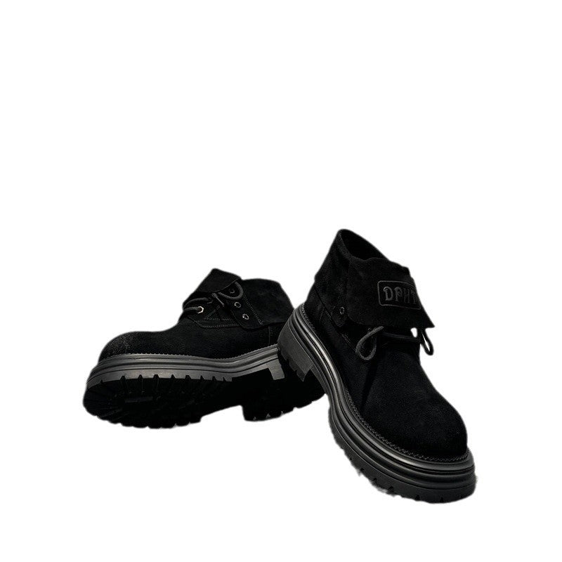 Retro Distressed Worker All-match Thick-soled Two-way Boots