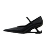 Heel Mary Jane Leather Shoes
