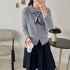 Lazy Fashion Lapel Scarf Sweater