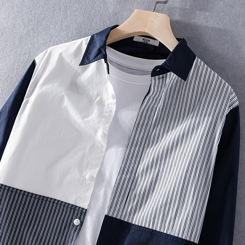 Fashion Youth Stripes Polo Collar Top