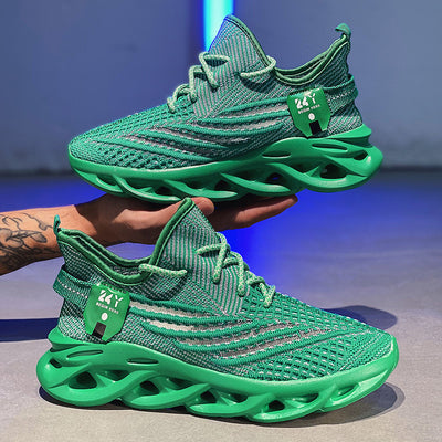 Flyknit Breathable Casual Sneaker Men's Mesh Surface Platform Running Shoes