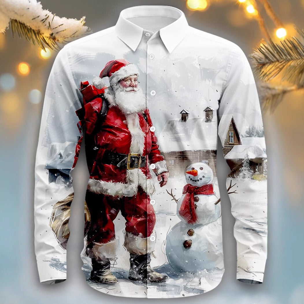 Fashion Personality 3D Digital Printing Men's Shirt