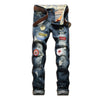 Straight Slim Jeans Splash-ink Old Fashion