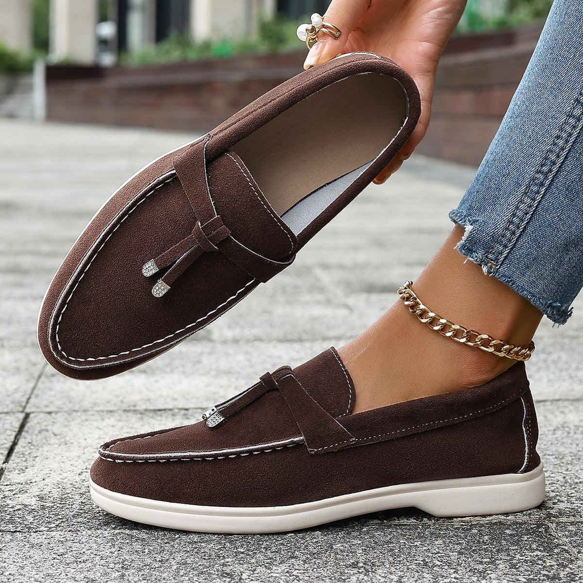 European And American Foreign Trade Slip-on Loafers Gommino